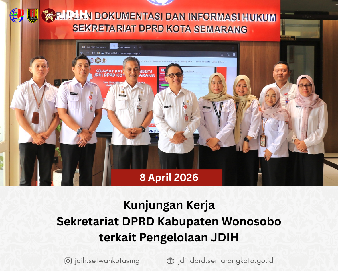Image Berita Kunjungan Kerja Sekretariat DPRD Kab. Wonosobo terkait Pengelolaan JDIH
